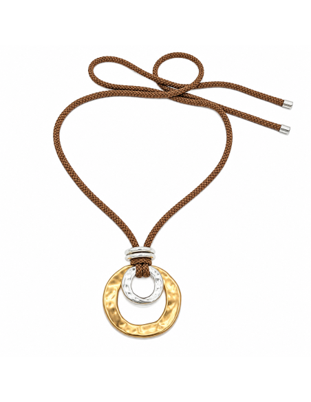 Collar Eclipse Dual | Collar bohemio de aros metálicos