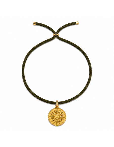 Collar ajustable con medalla solar inspirada en el Sol de Verginia