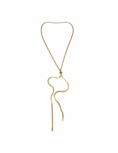 Nudo de Luz | Collar dorado tipo corbata ajustable