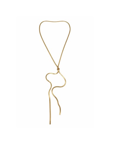 Nudo de Luz | Collar dorado tipo corbata ajustable
