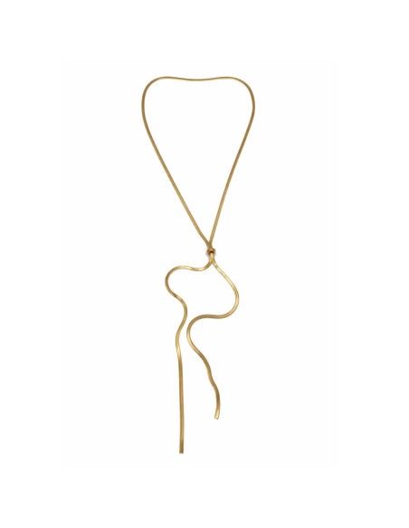 Nudo de Luz | Collar dorado tipo corbata ajustable