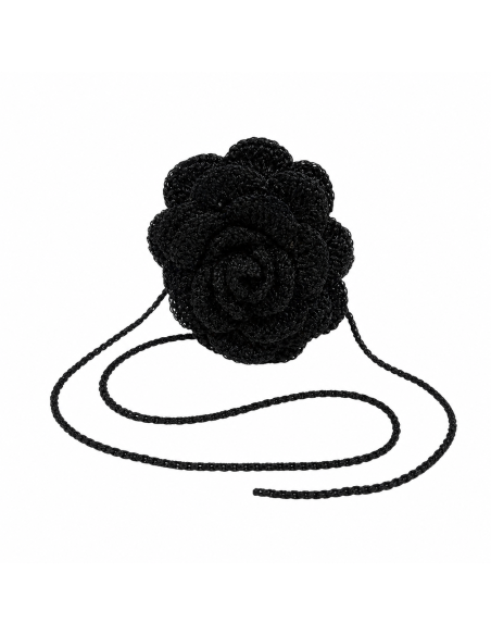 Choker Rosa Velvet | Gargantilla artesanal con rosa