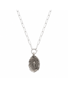 Medalla Milagrosa Plata | Collar religioso elegante | Mis Girasoles