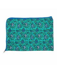 Funda portátil 14 pulgadas de algodón estampado estilo block print indio 2
