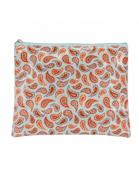 Neceser plano impermeable estampado cachemira paisley