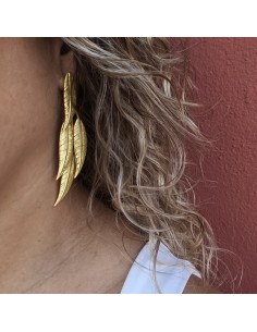 Pendientes Hojas Doradas | Pendientes largos de inspiración natural 2