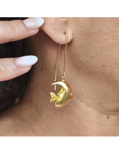 Pendientes pez dorados elegantes | Diseño marino original