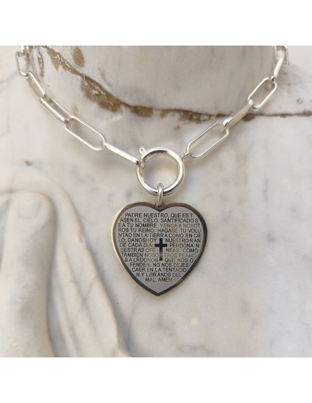 Collar Pater Noster Plata | Collar Padre Nuestro | Mis Girasoles