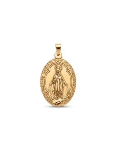 Virgen Medalla Milagrosa dorada | Collar religioso elegante