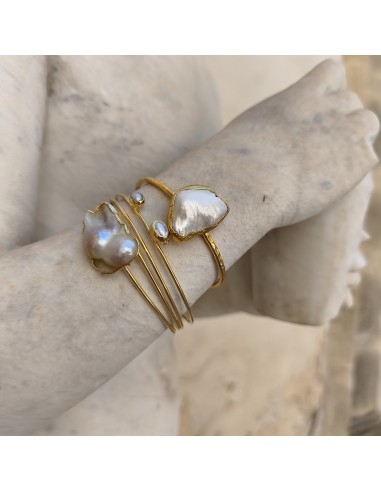 Brazalete Perla Barroca | Brazalete dorado elegante