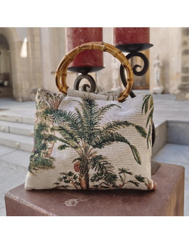 Bolso Safari Vintage | Bolso artesanal con asa de bambú