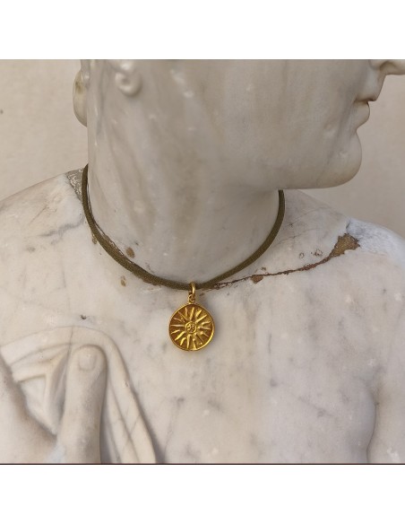 Medalla Sol de Verginia | Collar solar ajustable bohemio