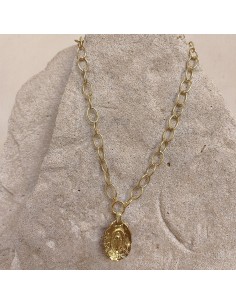 Collar Medalla Milagrosa dorada | Collar religioso artesanal 2