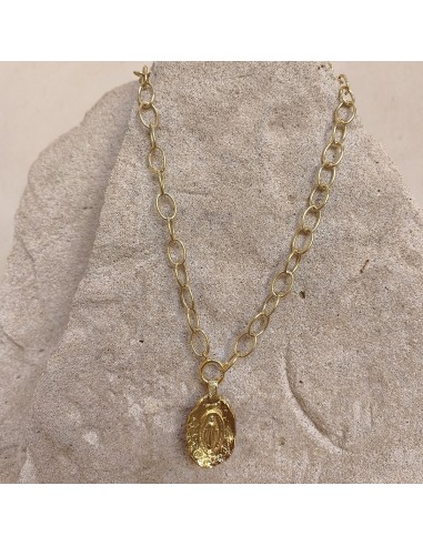 Collar Medalla Milagrosa dorada | Collar religioso artesanal