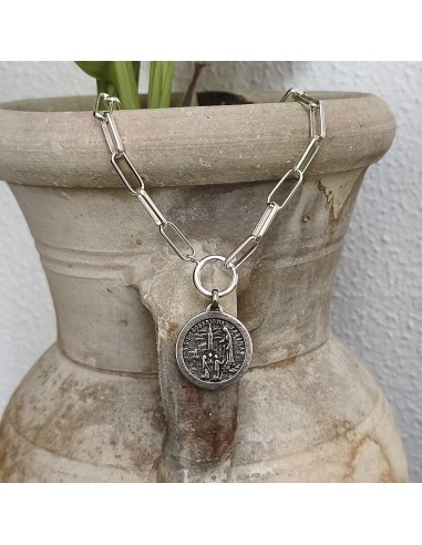Medalla Virgen de Fátima | Collar religioso dorado y plateado | Mis Girasoles
