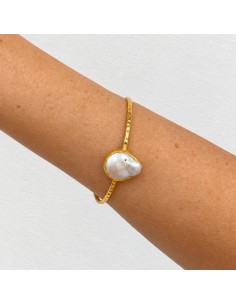 Brazalete Dorado Nácar | Mis Girasoles