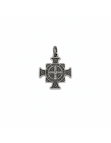 Collar cruz de San Benito plata | Protección y joyería religiosa