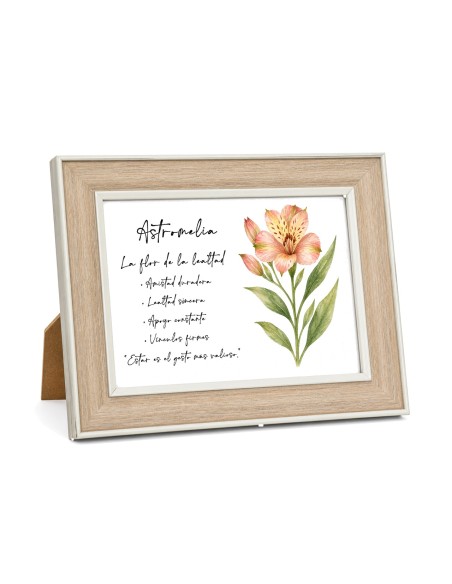 Lámina floral en acuarela con mensaje emocional, formato 13x18